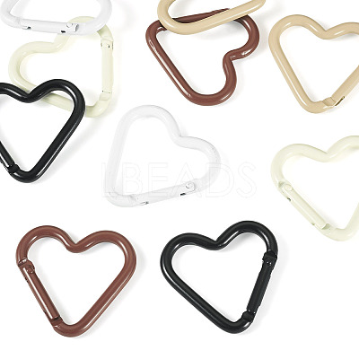 10Pcs 5 Colors Aluminum Spring Gate Rings KEYC-TA0004-77-1