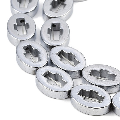 Electroplated Synthetic Non-magnetic Hematite Beads Strands G-K375-C01-02-1