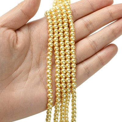 Grade A Glass Pearl Beads HY-J001-4mm-HX013-1