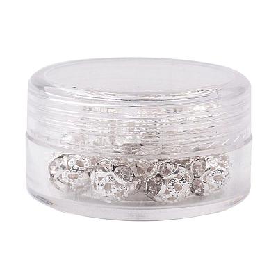Brass Rhinestone Beads RB-JP0001-8mm-01S-1