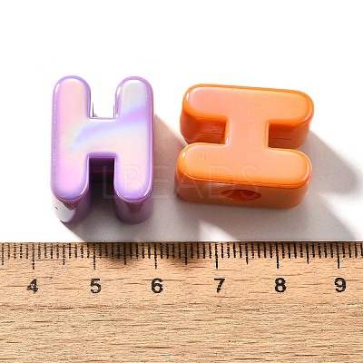 UV Plating Opaque Acrylic European Beads SACR-Z007-01H-1