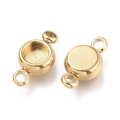 Ion Plating(IP) 304 Stainless Steel Cabochon Connector Settings STAS-I161-03A-G-1