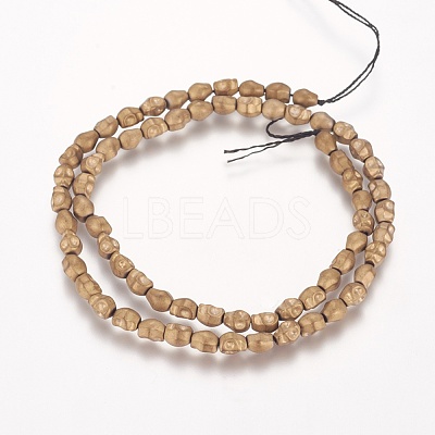Electroplated Non-magnetic Synthetic Hematite Beads Strands G-K259-08I-1