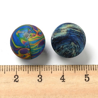 48Pcs 3 Colors Silicone Beads FIND-C0002-16-1