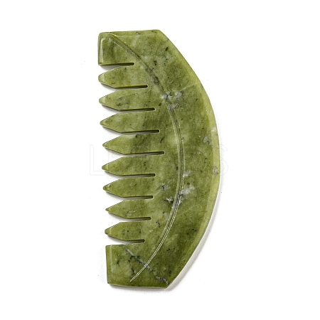 Natural Xiuyan Jade Massage Combs LS-AJEW-K045-01A-1