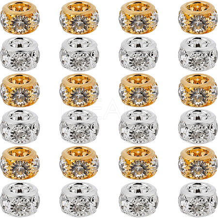40Pcs 2 Colors Brass Spacer Beads KK-SC0003-97-1