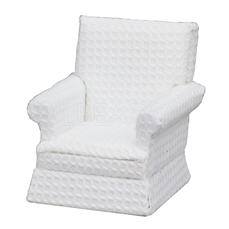 Wood & Fabric Armchair Sofa Miniature Ornaments PW-WG887AE-01-1