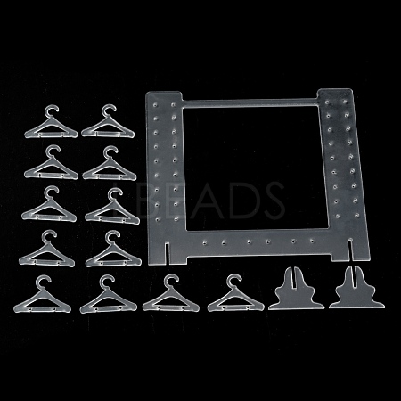 Transparent Acrylic Earring Display Stands EDIS-WH0016-005-1