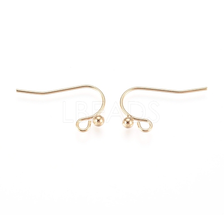 Brass Earring Hooks KK-L198-001G-1