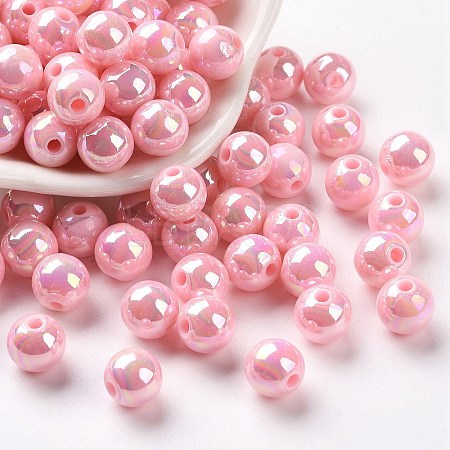 Opaque Acrylic Beads X-MACR-S370-D8mm-A01-1