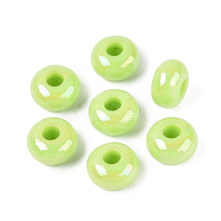 Opaque Acrylic European Beads OACR-E033-19F-1