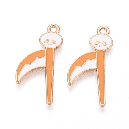 Halloween Theme Alloy Enamel Pendants ENAM-T022-54G-09-1