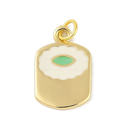 Brass Enamel Pendants KK-B114-10G-1