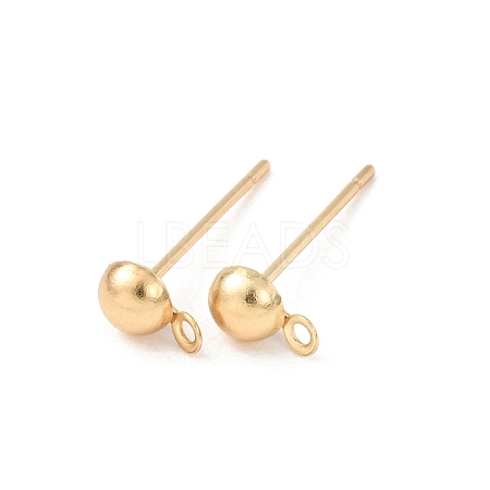 Brass Stud Earring Findings KK-G604-01G-01-1