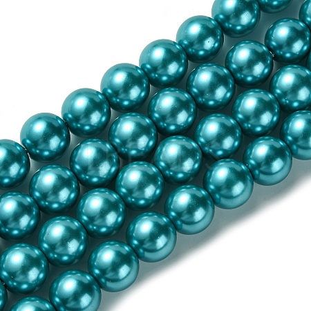 Eco-Friendly Glass Pearl Beads Strands HY-A008-14mm-RB073-1