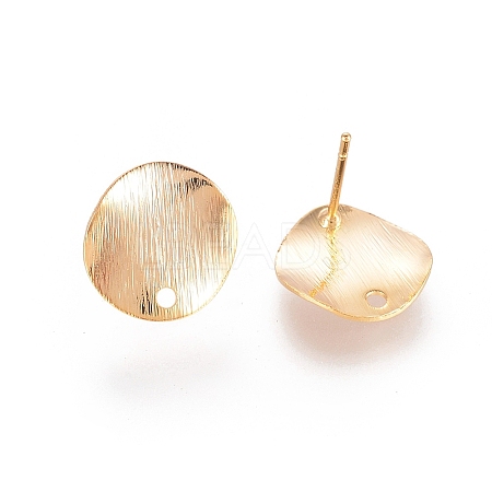 Brass Ear Stud Findings X-KK-S336-32G-1