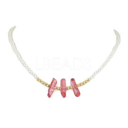 ABS Plastic Imitation Pearl Beaded Necklaces NJEW-JN04859-04-1