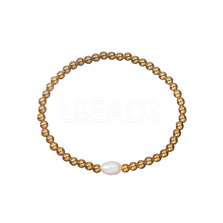 304 Stainless Steel Beads Stretch Bracelets for Women XK2251-2-1
