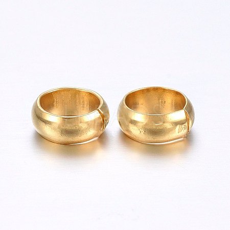304 Stainless Steel Crimp Beads Covers STAS-O098-04G-02-1