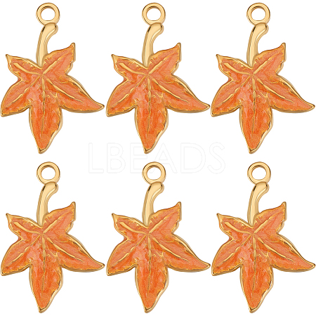 8Pcs 304 Stainless Steel Enamel Pendants STAS-BBC0005-36-1
