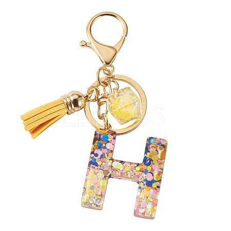 Alloy Resin Polygon Keychains KEYC-TADJ0002-03G-H-1