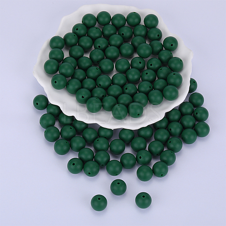 Round Silicone Focal Beads SI-JX0046A-127-1