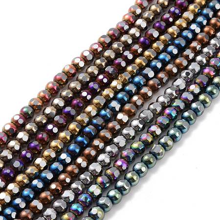 Electroplated Non-magnetic Synthetic Hematite Beads Strands G-G862-02-1