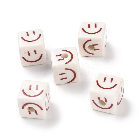 Opaque Printed Acrylic Beads LS-MACR-C007-01L-1