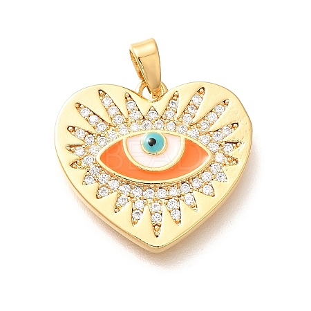 Brass Micro Pave Clear Cubic Zirconia Pendents KK-R212-12G-03-1