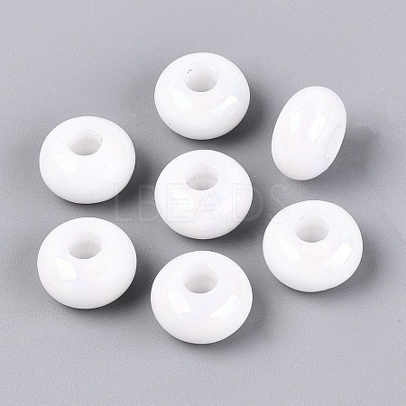 Opaque Acrylic European Beads OACR-E033-19S-1