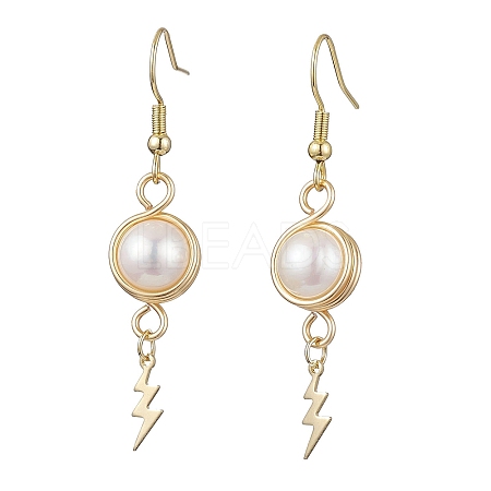 Natural Cultured Freshwater Pearl Dangle Earrings EJEW-JE05738-02-1