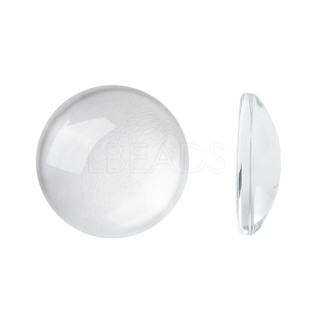 Transparent Glass Cabochons X-GGLA-R026-16mm-1