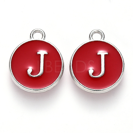 Platinum Plated Alloy Enamel Charms LS-X-ENAM-S118-03J-P-1