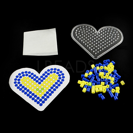 Heart DIY Melty Beads Fuse Beads Sets: Fuse Beads X-DIY-R040-31-1