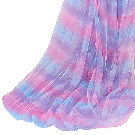 Rainbow Color Polyester Mesh Fabric DIY-WH0504-162A-1