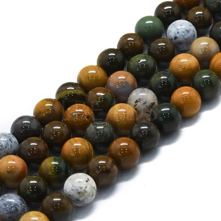 Natural Ocean Jasper Beads Strands G-P457-C03-04-1