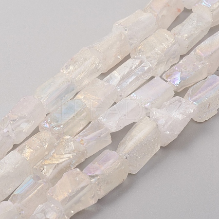 Electroplated Natural Quartz Crystal Beads Strands G-D0009-01B-08-1