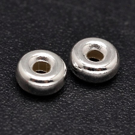 Rondelle 925 Sterling Silver Spacer Beads STER-F019-01C-1