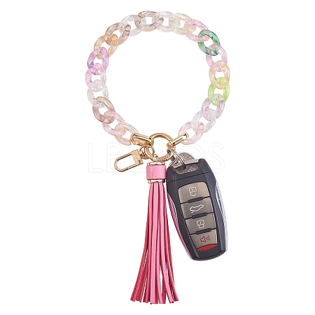Chain Link Wristlet Keychain HJEW-SW00014-06-1