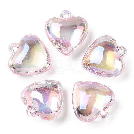 AB Colors Plated Transparent Plastic Pendants TACR-Q277-01-1