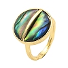 Brass Open Cuff Rings RJEW-K265-05G-2