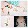 Alloy Enamel Pendant Stitch Markers HJEW-AB00345-6