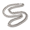Iron Cuban Link Chain Necklaces for Women Men NJEW-A028-01J-P-1
