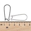 304 Stainless Steel Hoop Earrings Findings Kidney Ear Wires STAS-L216-22A-M-4