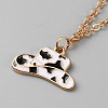 Cowboy Theme Enamel Pendant Necklace with Cable Chains NJEW-WH0013-17A-2