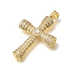 Brass Micro Pave Clear Cubic Zirconia Pendants CU-CBA9883-05E-G-2