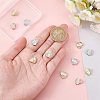 SUPERFINDINGS 12Pcs 3 Colors Brass Micro Pave Clear Cubic Zirconia Slide Charms KK-FH0002-83-3