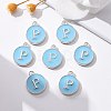Platinum Plated Alloy Enamel Charms ENAM-S118-04P-P-5
