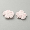 Peach Blossom Handmade Crochet Cotton Ornament Accessories AJEW-WH0326-53F-2
