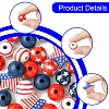 Painted Natural Wood Beads WOOD-YW0001-17-3